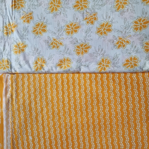 Hermosa tela con estampado de Jaipuri tela de vestido serigrafiada de algodón suave cortada a medida para mujer estilo de punto diseño liso - Product Image 1
