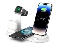 Station de charge sans fil pour iPhone, chargeur 4 en 1, support de charge pour plusieurs appareils pour iPhone, Galaxy, iWatch, écouteurs