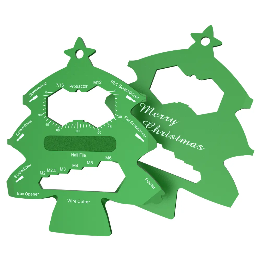 Multi Functional Key Chain Tool Christmas Tree Christmas Promotional Gift
