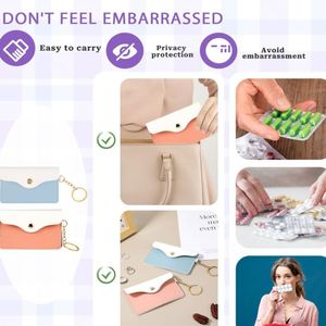 Estuche para Control de Natalidad, Funda de Cuero PU, Porta Pastillas y Medicamentos Anticonceptivos para Bolsa de Viaje o Mochila - Product Image 5