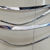 Cubierta Protectora Decorativa para Faros Delanteros de Alta Calidad, Marca KQD, ABS Cromado, Cinta 3M, para Hyundai Accent 2015-2016, Modelo de Lujo en Fibra de Carbono