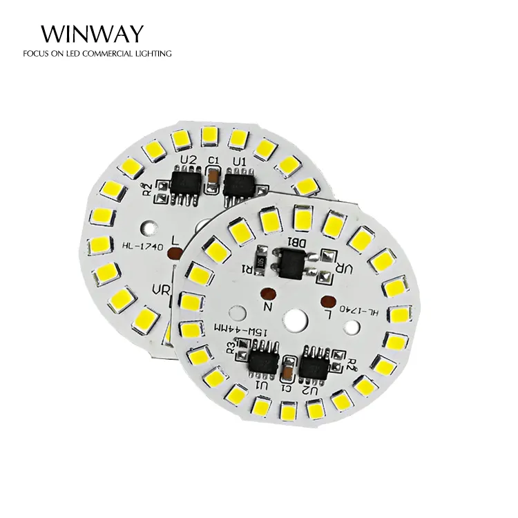 2 yıl garanti LED modülü 15w 220V güçlendirme sürücüsüz 90Lm/W SMD 2835 yuvarlak led modülü PCB için ampul ışık