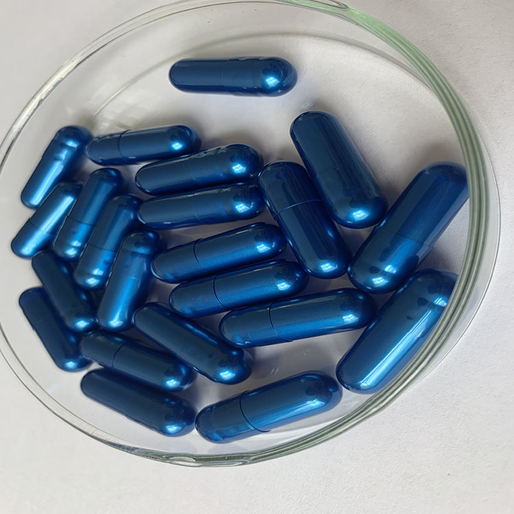 Пустые желатиновые капсулы Shaoxing RENHE Размер 0 жемчужные темно-синие твердые гелевые капсулы