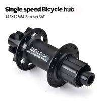 GOLDIX Moyeu à vitesse unique 32 trous à cliquet 36T 142*12/135*10mm 6 boulons Moyeu de vélo BMX Accessoires de vélo