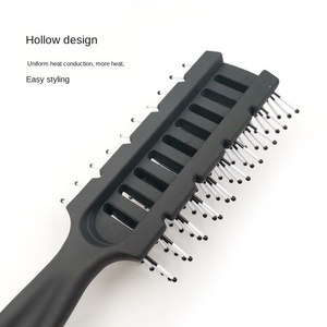 Verdickter Mattierter <span class=keywords><strong>Pop</strong></span>-Kamm für Haaröl mit Großer Rückseite, Antistatisch, Neun Reihen, Hohlbelüftet, Nylon-Hautmassage - Product Image 3