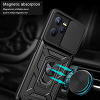 Honatop celulares fundas forros estuches étui pour oppo realme GT3 Narzo C67 C55 C53 C51 C35 étui de protection de caméra à glissière