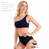 Maillot de bain menstruel OEM personnalisé à une épaule, 4 couches, anti-fuite, pour piscine et plage, vente en gros 2027
