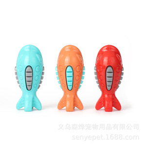 Vente directe d'usine de jouets pour chiens, y compris des jouets flottants en TPR en forme de requin qui aident à soulager l'ennui et émettent des sons, parfaits pour - Product Image 5