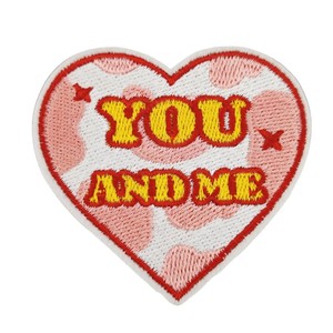 Wholesale Customized Colorful <b>Hearts</b> Shape Applique Embroidery <b>Heart</b> Patches With Letter Decoration for Garment /Bag - Product Image 2