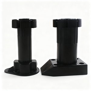 Pieds réglables pour meubles, pieds de nivellement avec base en caoutchouc et insert à vis, niveleurs antidérapants pour table, armoire, canapé - Product Image 1