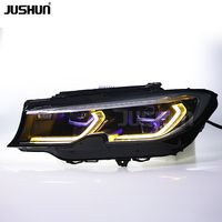 Feux avant JUSHUN pour BMW Série 3 G20 G28 20-22, clignotants dynamiques LED jaunes et blancs, interrupteur DRL