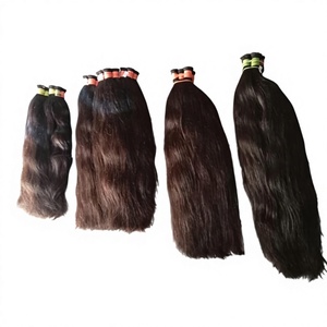Cabello Indio Remy Super Double Drawn de 23"-26", Liso, Color Castaño Claro Natural, 100g - Product Image 1