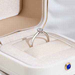 Messi Jewelry MSR-2122 925 Silver Round Shape Solitaire <b>Ring</b> Lab Grown <b>Diamond</b> <b>Ring</b> Engagement <b>Ring</b> - Product Image 5