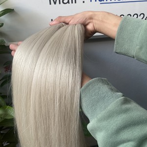 Vente en gros de cuticules russes brutes, blondes les plus blanches, alignées, mèches de cheveux 613 vierges, vendeur - Product Image 3