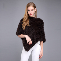 Jtfur mode dames gris fourrure châle fourrure triangle col gland femmes lapin fourrure poncho