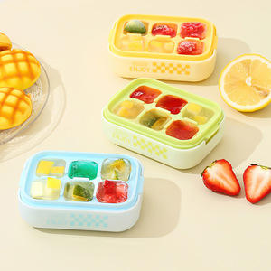 Enjoy Ice Cube Tray Square With Lid For DIY Food Freezing Storage PP TPE AS Material - Product Image 1