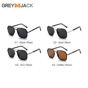 Greyjack – lunettes de soleil polarisées pour hommes, monture en métal noir TR, lentille TAC UV400, charnières à ressort pour la conduite, les voyages et le cyclisme - Product Image 3