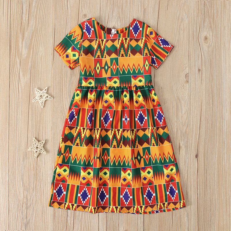 Girls clothing dress summer fashion African dresses Bohemian printed skirts for kids