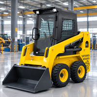 Harga Grosir Crawler Skid Steer Loader Compact Track Loader untuk Pekerjaan Kebun dengan Kabin Tertutup