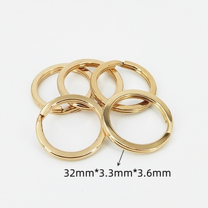 <span class=keywords><strong>Porte</strong></span>-<span class=keywords><strong>clés</strong></span> en acier inoxydable argenté à double boucle, <span class=keywords><strong>anneaux</strong></span> plats en métal de haute qualité pour la vente en gros - Product Image 4