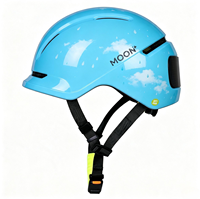 Casque de sécurité intelligent avec écran LED, confortable et décontracté pour la ville, pour vélo électrique, trottinette, conduite urbaine MOON FT11 PC