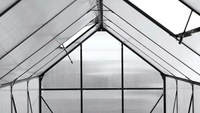 Kit de serre en polycarbonate pour jardin extérieur de 12 'x 6' avec 1 porte coulissante