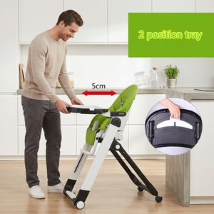 Chaise haute réglable pour bébé, pliable, en plastique PP, chaise haute pour l'alimentation du bébé, écologique, chaise haute portable pour enfants - Product Image 4