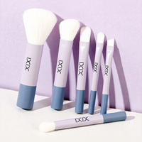 Ensemble de 6 pinceaux portables, pinceau pour poudre, blush, ombre de nez, pinceau cosmétique, mini pinceau de maquillage pour débutant