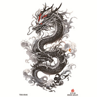 Tatouages temporaires imperméables pour bras en gros, autocollants, cheval de feu, grue, tigre, loup, renard, fleur de Bianan, animaux