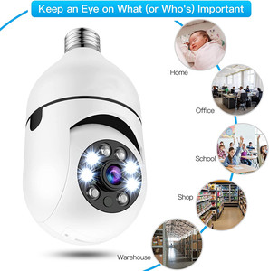 <strong>Light</strong> <strong>Bulb</strong> <strong>Camera</strong> 355 Degree Pan/Tilt Panoramic IP <strong>Camera</strong> 2.4GHz WiFi 1080P Home Surveillance Cam with Motion Detection - Product Image 6