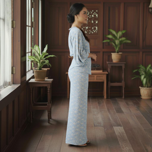 Baju Kurung Borong Direct Kilang Moden Kedah Kebaya Dentelle Sulam Ironless Cey Crêpe Murah Anti-Pilling Four-Way Stretch Femme - Product Image 2