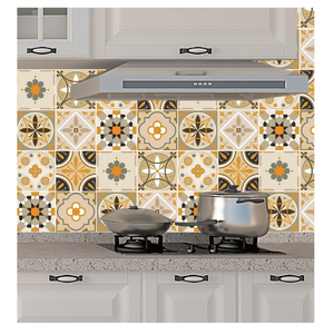 Papel Tapiz Autoadhesivo de 60 cm de Ancho, Papel Tapiz Mediterráneo Resistente al Aceite para Cocina - Product Image 2