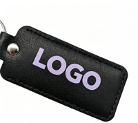 Porte-clés en cuir véritable personnalisé de qualité supérieure, avec logo de marque imprimé, pour cadeaux promotionnels