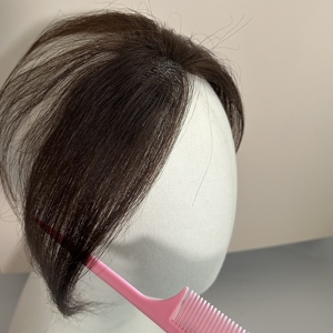 Extensions de cheveux à clipser faciles, base <span class=keywords><strong>en</strong></span> dentelle, cheveux humains, style <span class=keywords><strong>frange</strong></span> coupée à la française, cheveux de bébé - Product Image 2