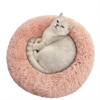 Lit pour animaux de compagnie en velours éponge moderne, solide, moelleux, en forme de donut, luxueux, pour chat et chien, très résistant, extra large, personnalisé, confortable