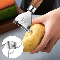 Ustensile de cuisine multifonctionnel en acier inoxydable avec logo personnalisé, idéal pour peler les fruits et légumes (carottes, pommes de terre, etc.)