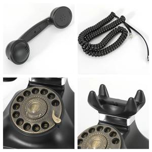 Téléphone <span class=keywords><strong>fixe</strong></span> vintage à design rotatif classique américain pour bureau, chambre d'hôtel, ligne <span class=keywords><strong>fixe</strong></span>, Europe, États-Unis - Product Image 2