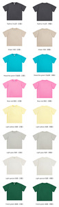 275g Men's Casual Short Sleeved T-<b>Shirt</b> Plus Size Loose Fit American Fashion Style Girls Solid Color 100% Cotton T <b>Shirts</b> - Product Image 4
