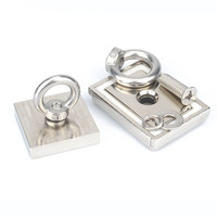 Pot magnétique en néodyme avec crochets pivotants magnétiques kit magnétique ensemble de pêche et corde pot magnétique de pêche en néodyme avec boulon à œil