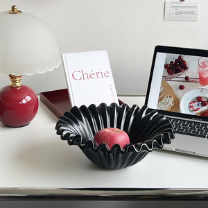 White Resin Serving Bowl Irregular Decorative Fruit Plate Modern Tableware for Home Wedding Party - Product Image 2
