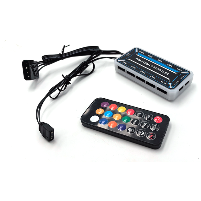 Cool Storm OEM Custom Computer Case ARGB Fan Controller with 6PIN/4PIN Interface RGB Fans LED Remote