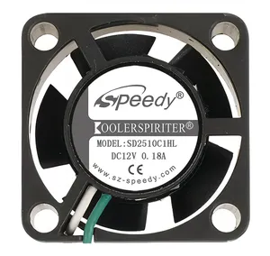 Speedy 2510 çift bilyalı çift rulmanlar soğutma fanı 25mm x 25mm x 10mm Fan DC fırçasız 5v 12V DC Motor eksenel akış soğutma fanı