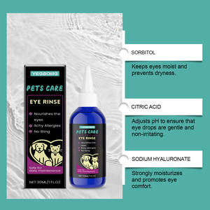 Les gouttes de lavage oculaire pour animaux de compagnie aident à prévenir les symptômes d'allergies oculaires roses et les infections et les <span class=keywords><strong>yeux</strong></span> secs - Product Image 4