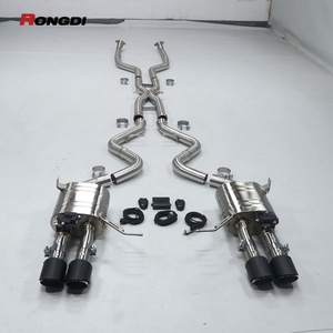 Système d'échappement Catback en acier inoxydable haute performance pour M3 E90 avec haut débit et finition brossée - Product Image 1