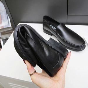 Mocassins de bureau de luxe personnalisés à bout carré noir, en cuir véritable respirant et léger, à lacets, pour printemps-été - Product Image 3