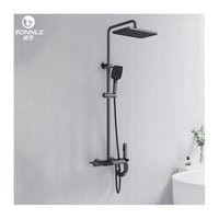 Robinet de douche moderne gris anthracite à affichage numérique, populaire, monocommande, en acier inoxydable, intelligent, avec jet céramique et fonction pause
