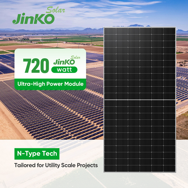 Jinko Paneles Solares Bifaciales 650 Watt 620W 700W 720W 720 W 750W 600W N-Type Bifacial Monocrystalline Solar Panels