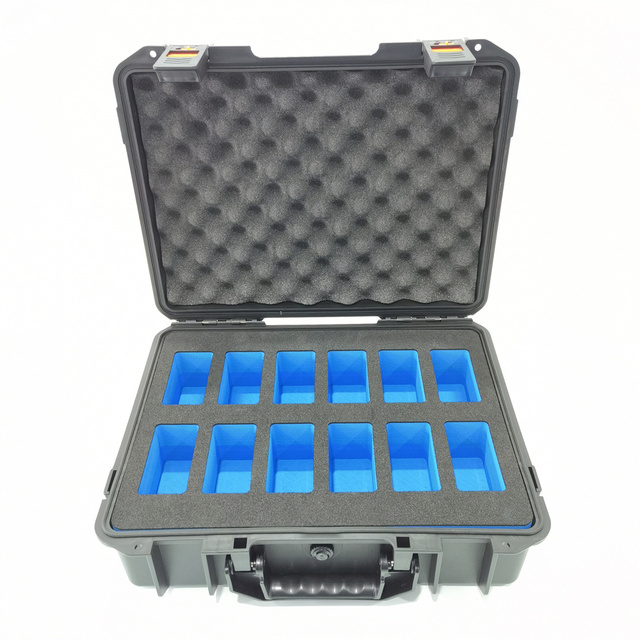 Custom ABS Plastic Hard Shell Box EVA Grooved Protective Foam 2-18 Slots Waterproof Watch Carry Case for Display and Collection