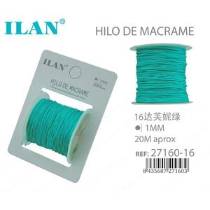 Filo per Macramè ILAN 1mm 20m Colore Teal per Lavori Artigianali - Product Image 3
