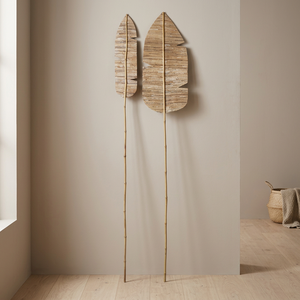 Canne en bambou avec feuille géante ou poignée, accessoires en bambou, haute qualité, fabriquée à la main en Indonésie - Product Image 2